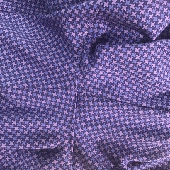 Betabrand Power Down Skinny Pants Purple Blue Houndstooth, Size XL Tall - Picture 7 of 12